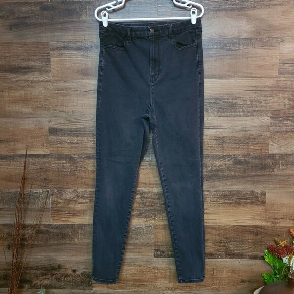 American Eagle Jeans 14 L Jeggings Curvy Highest Rise Next Level Stretch - Picture 1 of 11